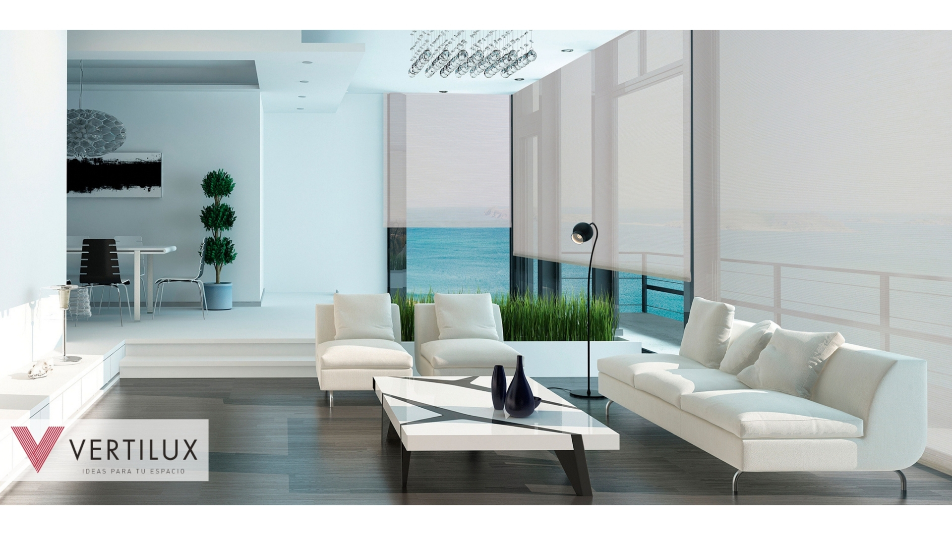 Persianas elegantes en interior moderno